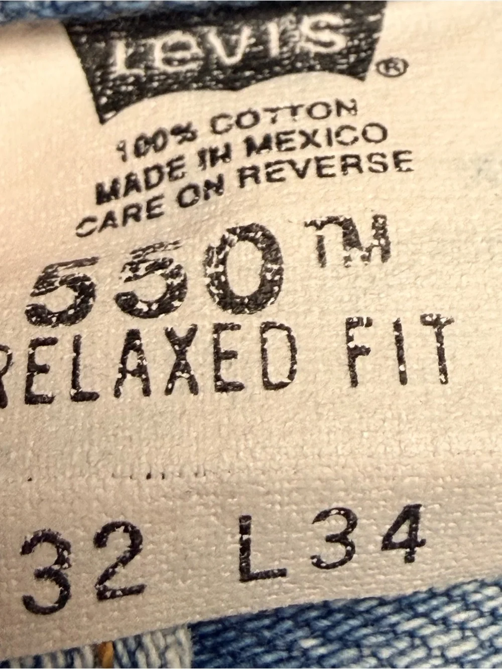 Vintage‎ Y2K Levi's 550 Men's Jeans 32x34 Relaxed Fit Light Wash